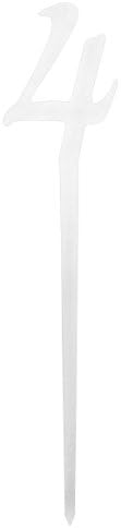 Darice Victoria Lynn VL47254 Number On Stick 4 Silver Mirror