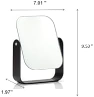JV Textiles 7-Inch Portable Folding Makeup Mirror with Metal Stand