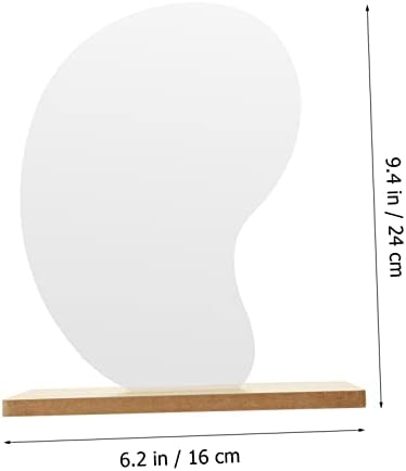 ERINGOGO Desktop Makeup Mirror with Wooden Base