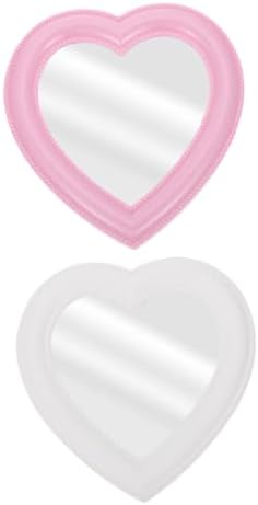 MAGICLULU Heart Shaped Makeup Mirror 2 Pack 1