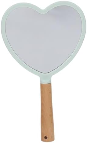 Heart Shape Handheld Makeup Mirror for Home Travel 1
