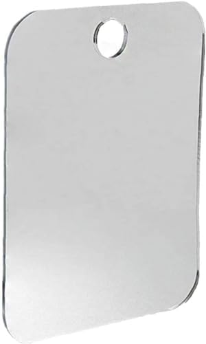 1Pc Silver Portable Fogless Mirror for Travel and Home Use