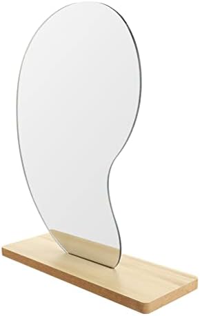 Alipis Acrylic Vanity Mirror with Wooden Base 1