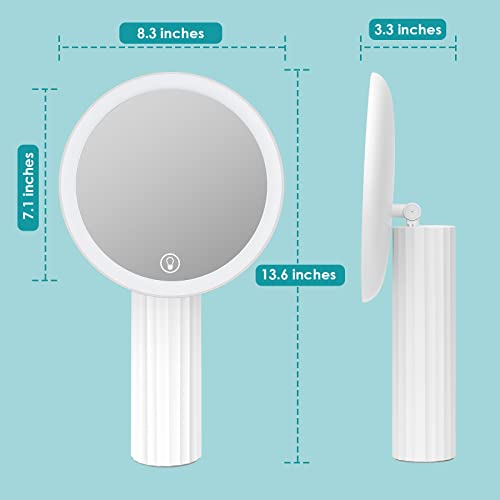 KerMiCi LED Makeup Mirror with Touch Sensor and Suction Base