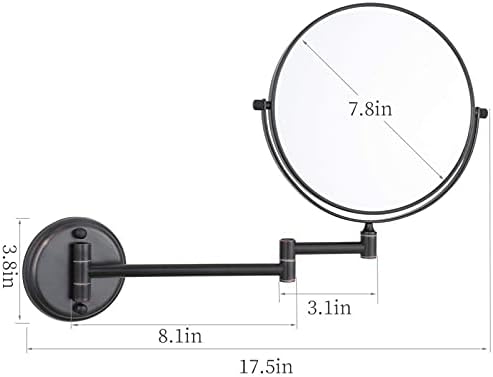 NOVOCE 8 Inch Adjustable Makeup Mirror with 3X Magnification