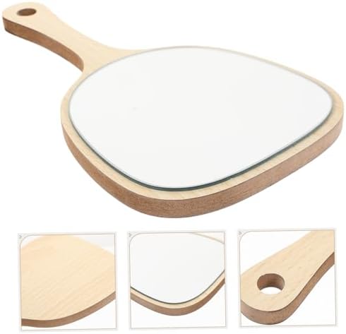 NOLITOY Wooden Makeup Mirror Portable for Travel and Salon Use