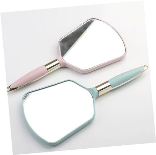 VINTORKY Ergonomic Handle Makeup Mirror Travel Portable Wall-Mounted with Hook