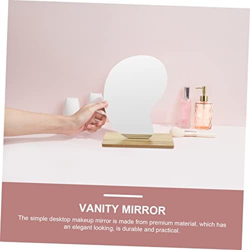 MAGICLULU Desktop Vanity Mirror with Wooden Base