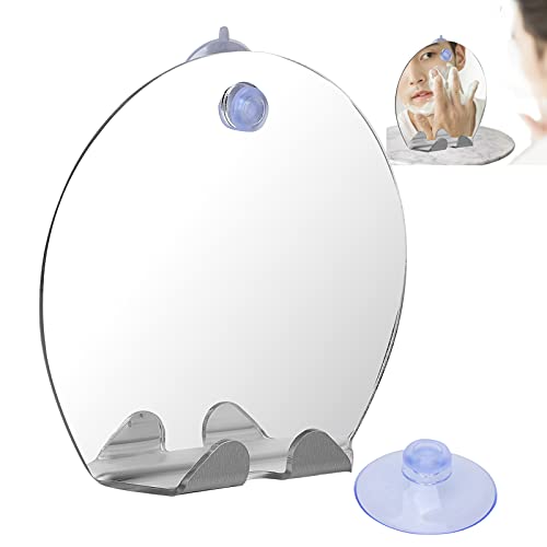 Dioche Fogless Round Shower Mirror with Suction Cup