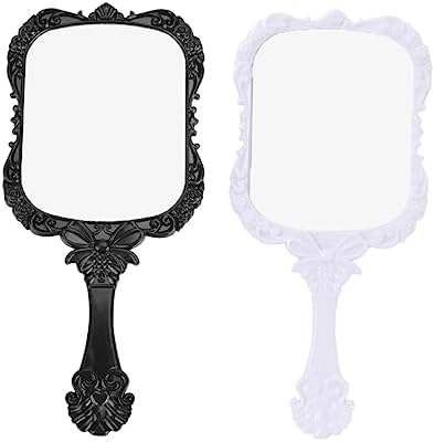 VICASKY 2Pcs Portable Vanity Mirror with Long Handle 1