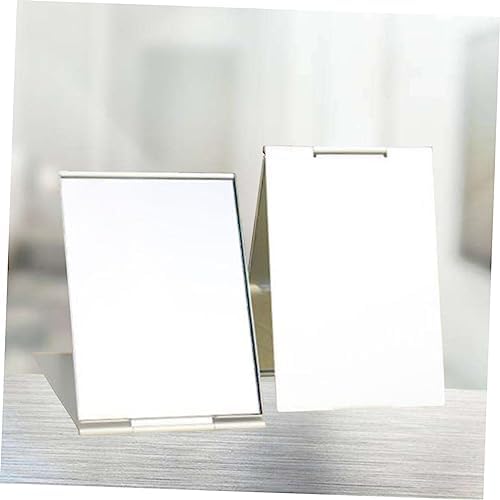BESTYASH 2pcs Ultra Thin Aluminum Makeup Mirrors