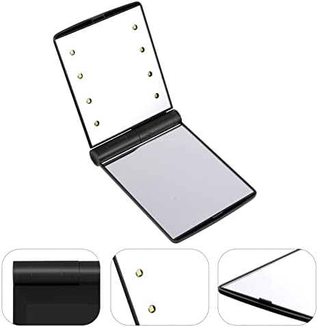 PartyKindom Foldable LED Makeup Mirror for Women