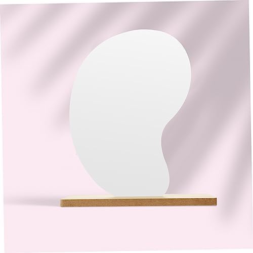 Alipis Acrylic Vanity Mirror with Wooden Base 1