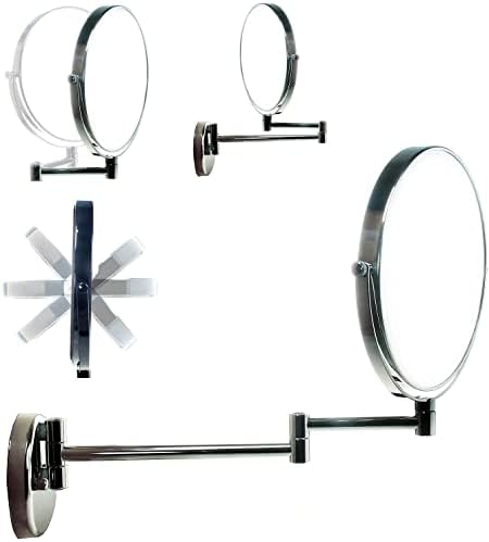 AMHIL Foldable Two-Sided Vanity Mirror Wall Mount