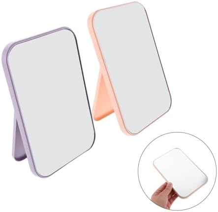 2pcs Lightweight Freestanding Vanity Mirror for Desk and Travel Use 1