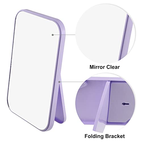 VOCOSTE Foldable HD Square Makeup Mirror Purple 8x6 Inch