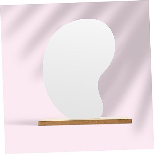 VINTORKY Frameless Wooden Stand Makeup Mirror 1