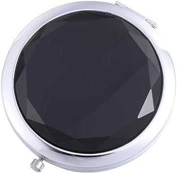 HONMEET Black Double-Sided Compact Folding Mirror for Travel