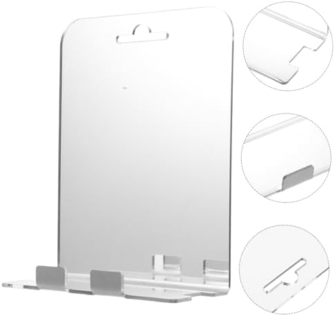 Fogless Shower Mirror with Razor Holder and Hooks