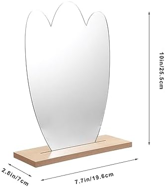 Cute Irregular Desk Mirror with Sturdy Stand