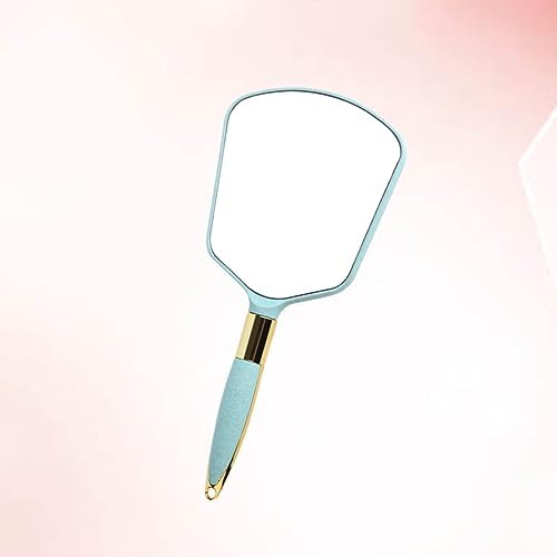 WRITWAA 1pc Portable Handheld Makeup Mirror with Wall Hanging Hole