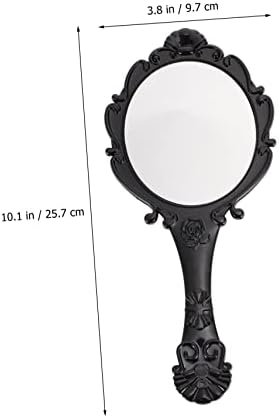 2Pcs Retro Handheld Makeup Mirror for Women