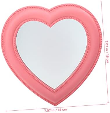 Beaupretty Heart Shape Makeup Mirror with Stand