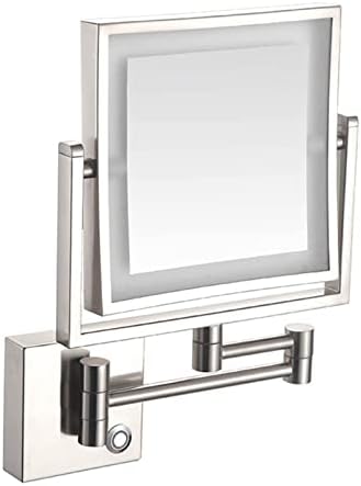 LED Wall Mounted Makeup Mirror with 360 Swivel and 3X Magnification 1