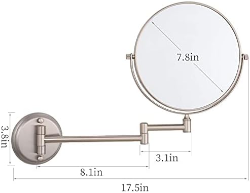 NOVOCE 8 Inch Double Sided Makeup Mirror with 3X Magnification