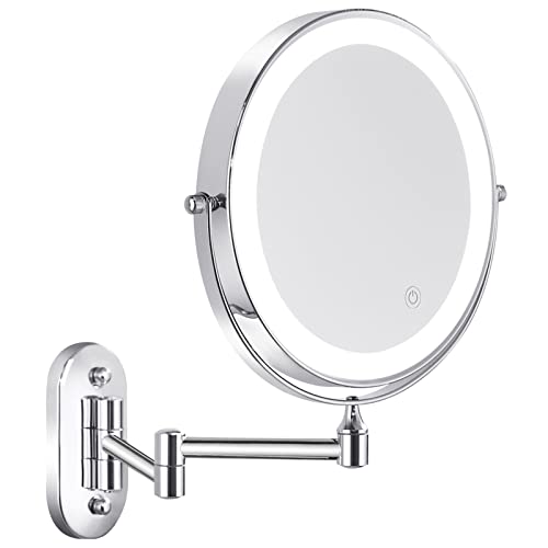 Nicesail 8-Inch LED Wall Makeup Mirror with 7X Magnification