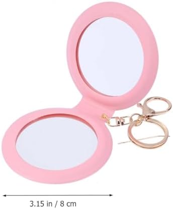 Double-Sided Compact LED Mirror with PU Leather Frame