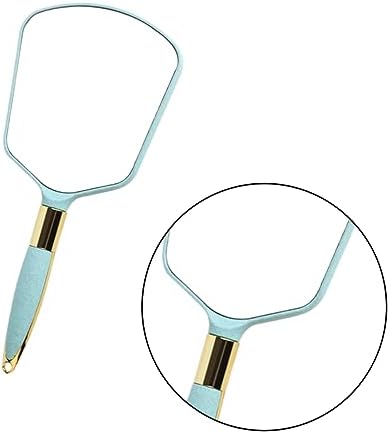 WRITWAA 1pc Portable Handheld Makeup Mirror with Wall Hanging Hole