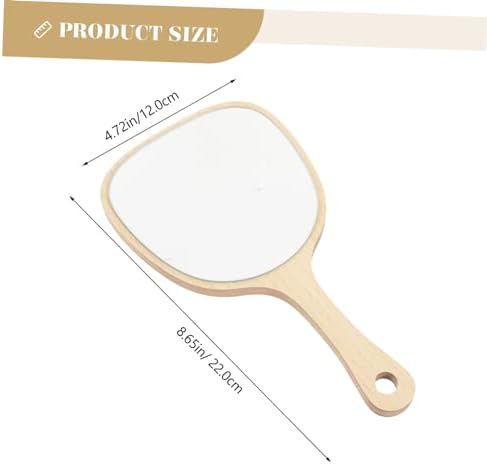 Portable Wooden Handle Mirror for Travel and Home Use 1