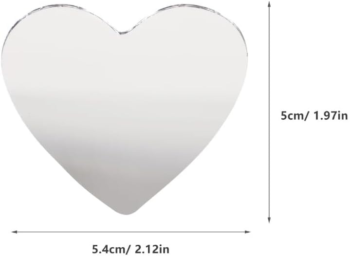 Heart-Shaped DIY Makeup Mirror with Rhinestone Frame 1