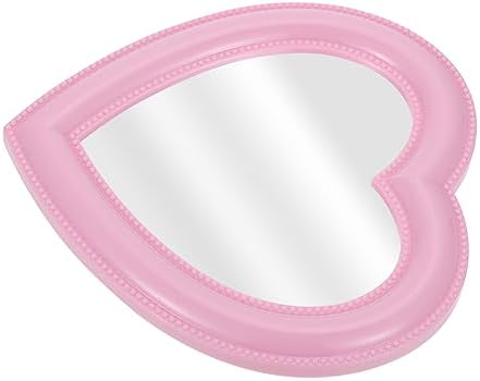 1pc Heart-Shaped Makeup Mirror Wall Mount Desktop Style