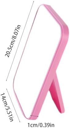 Portable Foldable Makeup Mirror with Pink Design