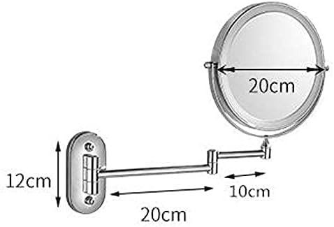 GALSOR 8-inch Double-Sided LED Makeup Mirror with Touch Switch