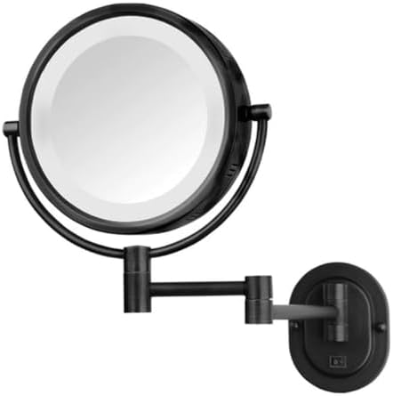 JERDON Lighted Makeup Mirror with 5X Magnification