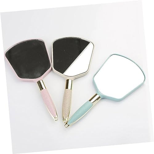 VINTORKY Ergonomic Handle Makeup Mirror Travel Portable Wall-Mounted with Hook