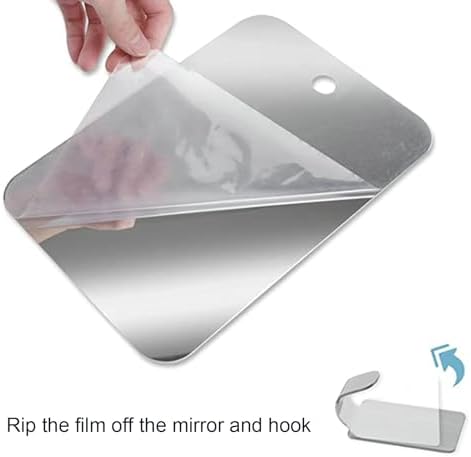Cuteam Portable Makeup Mirror with Anti-Fog Adhesive Hook