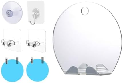 Shatterproof Acrylic Anti-Fog Shower Mirror with Hook