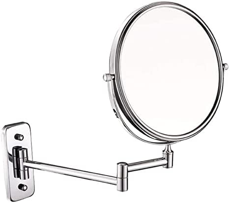 FUDGIO 8 Inch Adjustable Wall Mirror with 360 Rotation