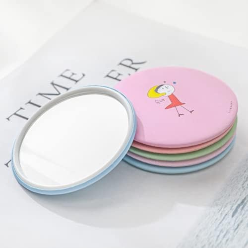 WOIWO 10PCS Cartoon Mini Portable Makeup Mirror Set