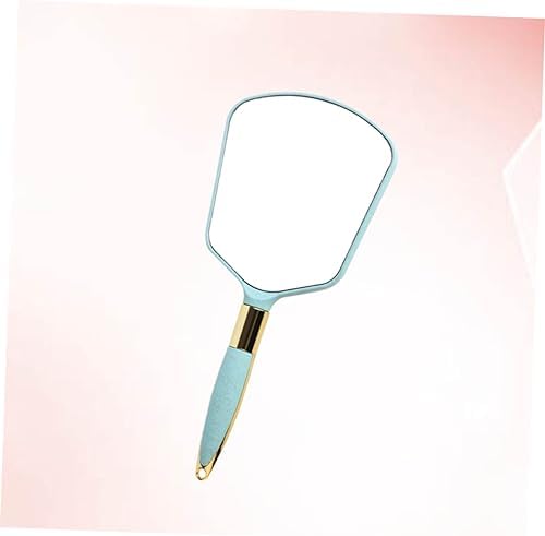 Vaguelly Portable Handheld Makeup Mirror with Chic Blue Design 1