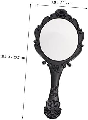 Vaguelly 2Pcs Handheld Retro Makeup Mirror