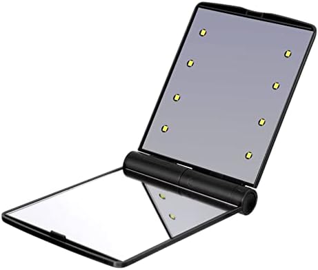 Mikinona Foldable LED Mirror for Makeup Double-Sided Beauty Mirror