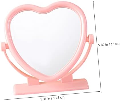 VALICLUD Heart Shaped Double Sided Makeup Mirror Portable