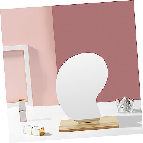 ERINGOGO Desktop Makeup Mirror with Wooden Base