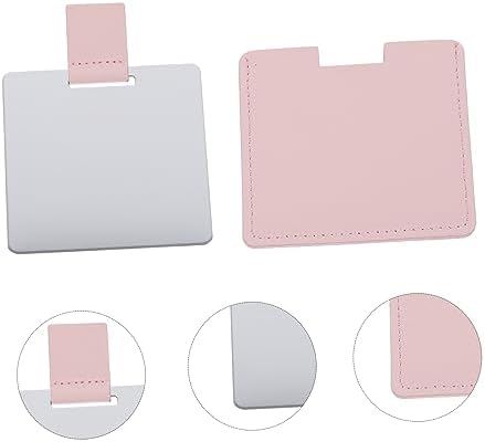Ipetboom Portable Stainless Steel Makeup Mirror with Leather Cover 1