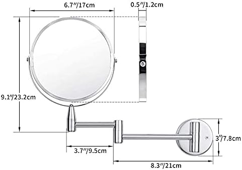 LCARY Wall Mounted Makeup Mirror 7 Double Sided